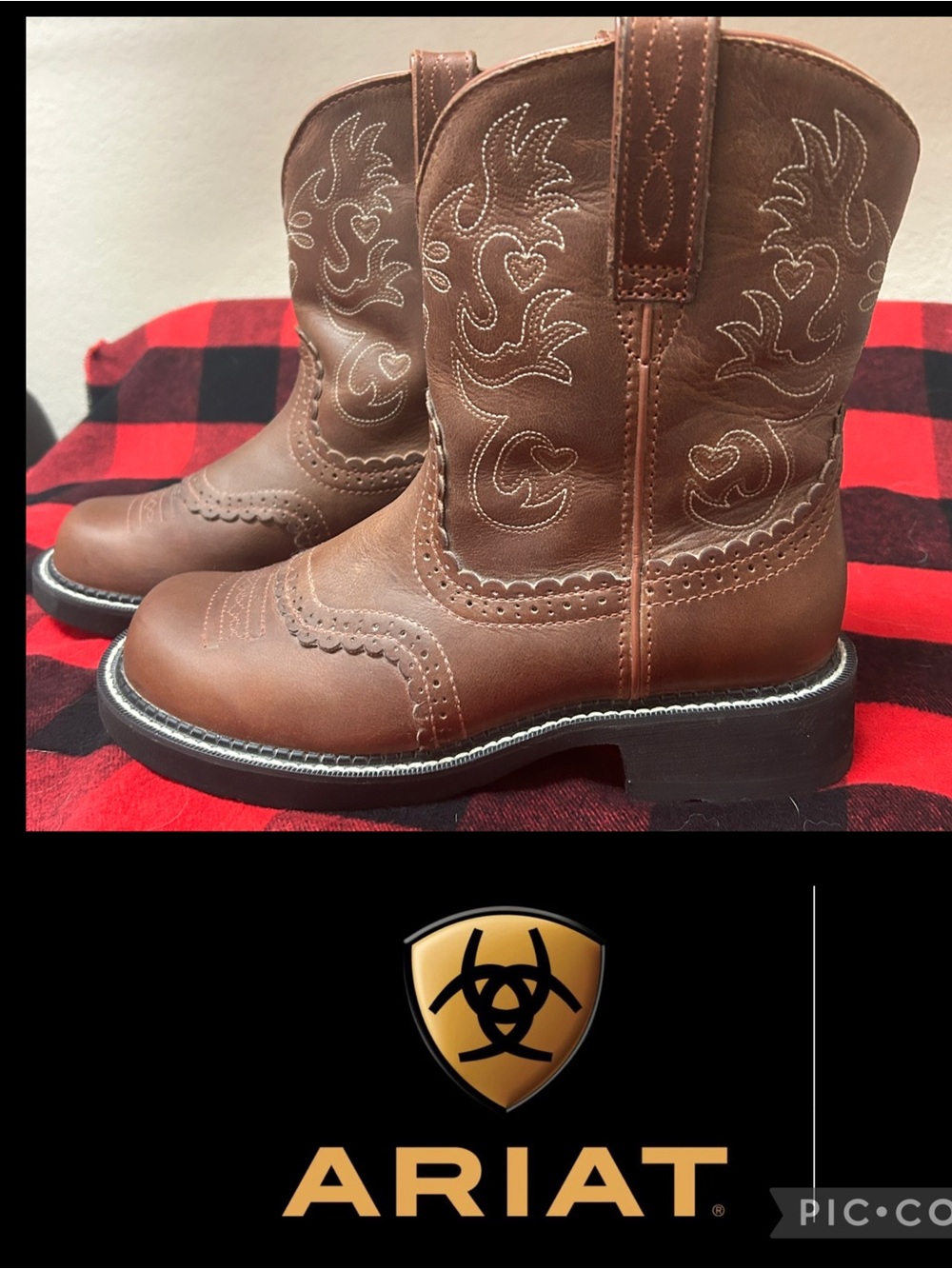 ARIAT FATBABY SADDLE BOOTS IN BROWN size 9 EUC